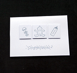 Monochrome Baby Congrats  - Handcrafted New Baby Card - dr17-0042